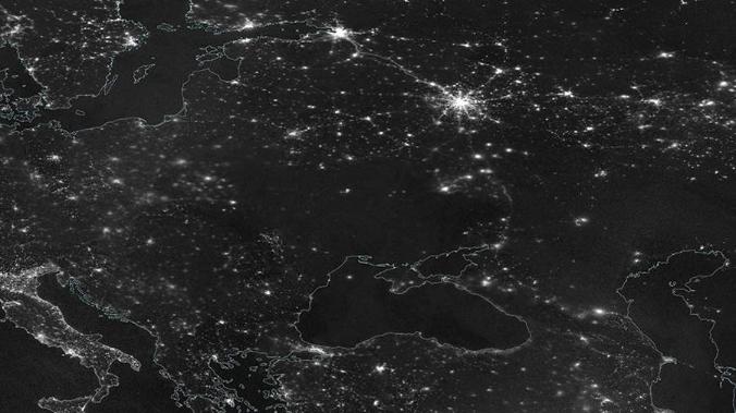 NASA показало как выглядел блэкаут на Украине из космоса