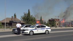 Крупный пожар на Камышовом шоссе: сгорел ресторан