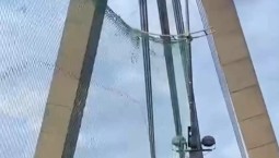 На Северный мост в Киеве нацепили антидроновые сети