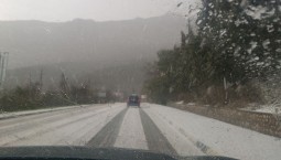 Южный берег Крыма накрыло апрельским снегом