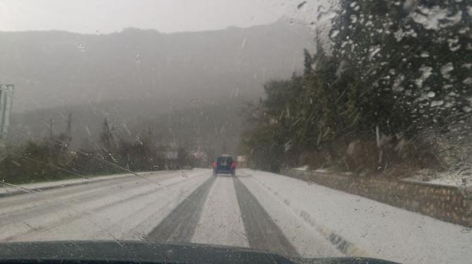 Южный берег Крыма накрыло апрельским снегом