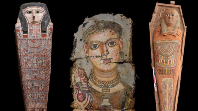 В египетской гробнице нашли необычные портреты