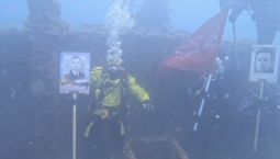 Под водой у мыса Меганом прошёл «Бессмертный полк»
