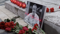 В Геническе появился мемориал в память о погибшем главе Совета депутатов Новой Каховки Леонтьеве