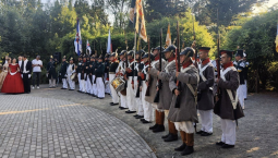 В Балаклаве показали строевую церемонию завершения дня в русской армии 1854-1855 гг.