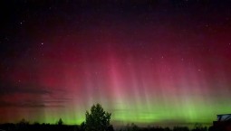 В России наблюдали яркое северное сияние