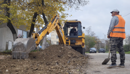 На улице Лобанова в Севастополе обновляют 800 метров тротуаров