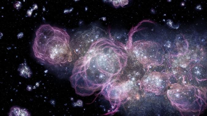 Анализ пузыря Ферми на Млечном Пути предполагает его инородное происхождение