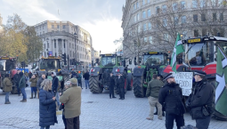 Фермеры протестуют на тракторах в центре Лондона