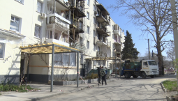 На улице Павла Корчагина восстанавливают дома после взрыва