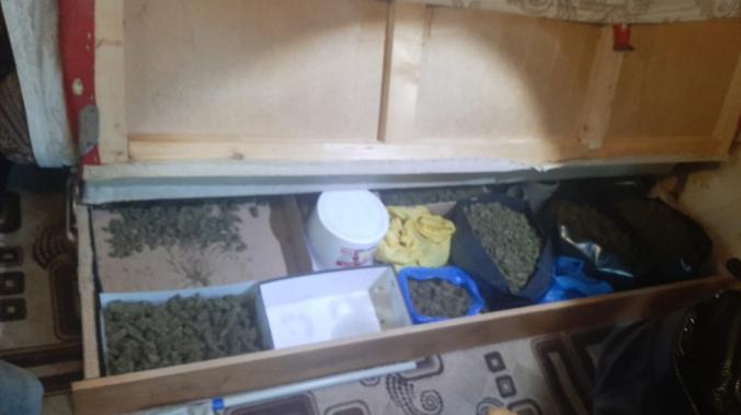 Житель Судака хранил в диване 13 кг марихуаны