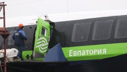 В Чёрное море готовятся запустить судно «Евпатория»