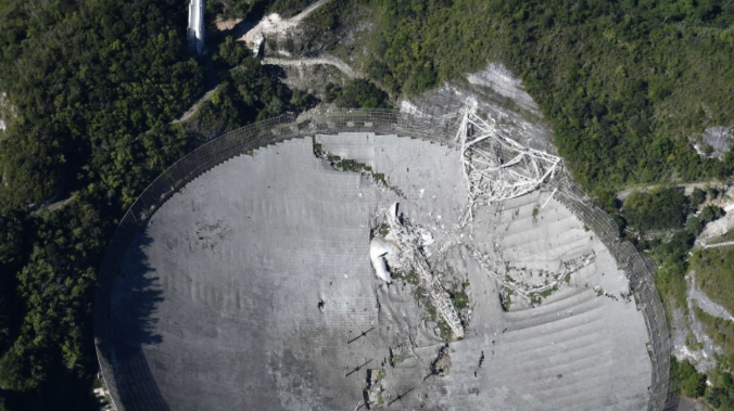 В Пуэрто-Рико разрушился гигантский радиотелескоп