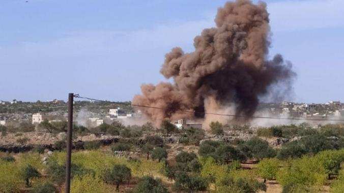 Российские бомбардировщики разбомбили колонну из двухсот боевиков направленных в Карабах 