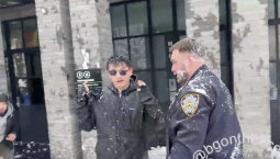 Полицейских закидали снежками в парке Нью-Йорка