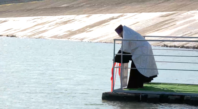 В Крещение освятили Чернореченское водохранилище