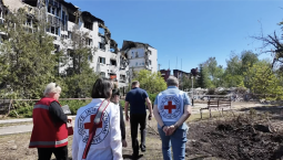 Красный Крест посетил место теракта в Старобельске