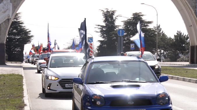 Севастополь отметил 12 лет Русской весны автопробегом
