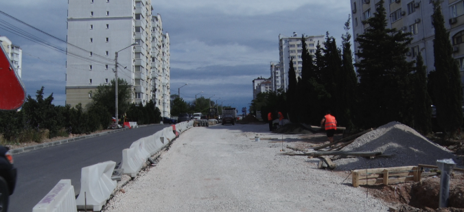 Перекрёсток улиц Парковой и Фадеева готов на 70%