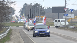 В Севастополе Русскую весну отметили автопробегом 