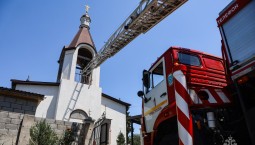 Пожар в храме тренировались тушить в Севастополе