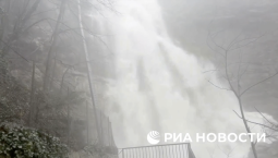 Водопад Учан-Су в Крыму набрал силу из-за циклона