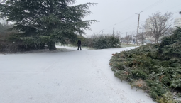 Снегопад накрыл улицы и дороги Севастополя