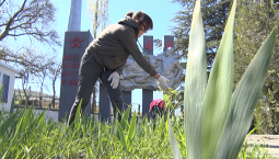 У могилы освободителей Балаклавы навели порядок