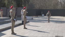 Юнармейцы заступили на Почётную Вахту на Сапун-горе