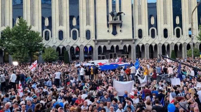 В центре Тбилиси прошел митинг в поддержку евроинтеграции Грузии