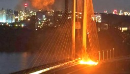 Киеве охватил транспортный коллапс после прилёта дронов по мостам